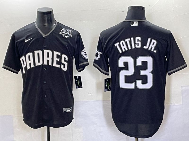 Men 2025 San Diego Padres #23 Tatis jr Black Game Nike MLB Jersey style 7036->san diego padres->MLB Jersey